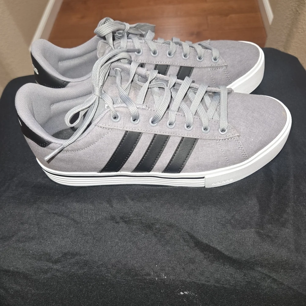 Adidas Gray and Black Sneakers Unisex M8.5/ W 10.5